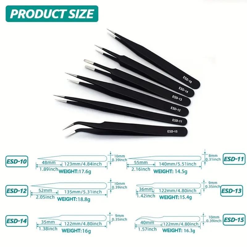 Electronics Repair Tools - 6 stücke Präzision Lange Pinzette Set