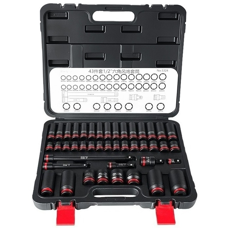 Electronics Repair Kit - 43-teiliger 1/2-Zoll-Steckschlüsselsatz mit verlängerten Sechskant-Steckschlüsseln für