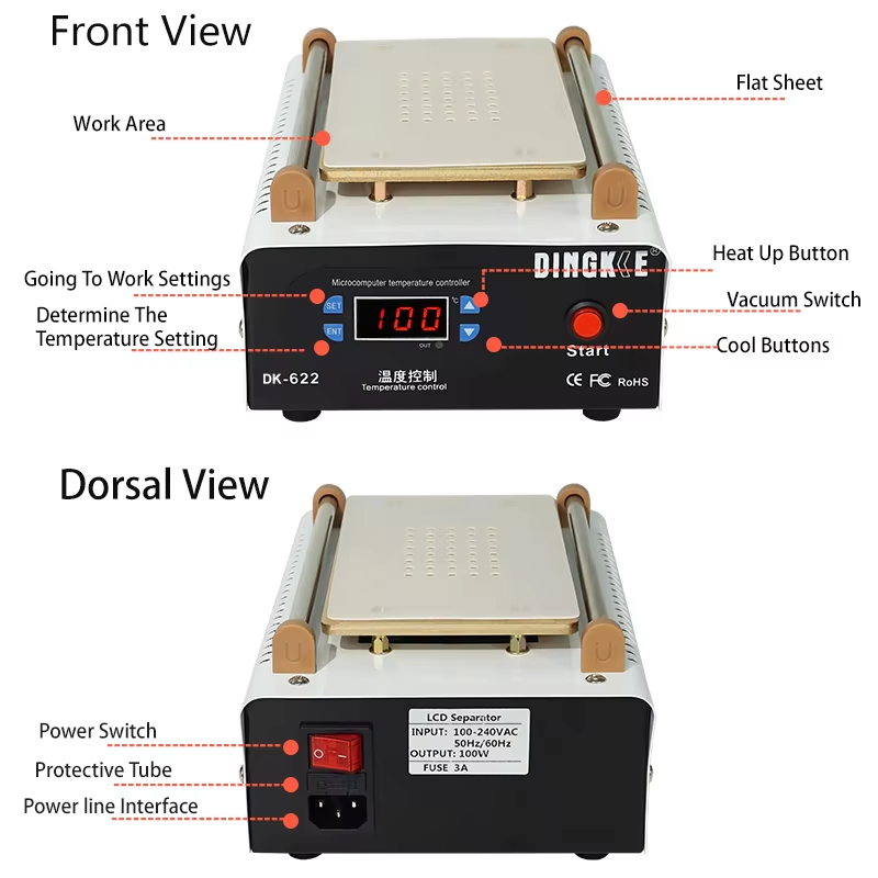 7-Zoll-Vakuum-LCD-Touchscreen- – Screen Separator Machine Bewertung und Preis