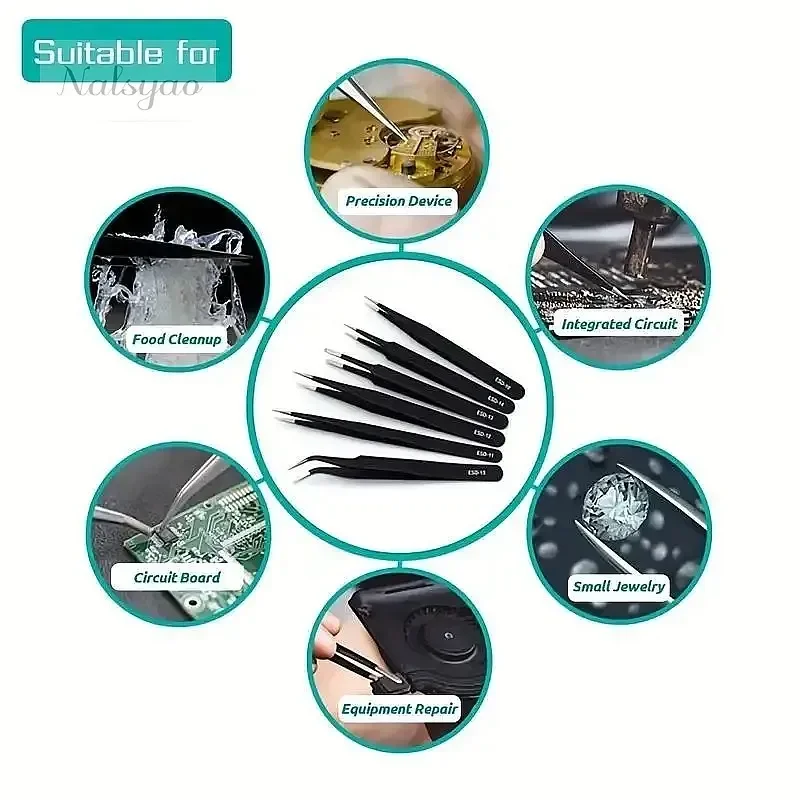 6-teiliges Präzisions-Langpinz – Electronics Repair Tools Bewertung und Preis